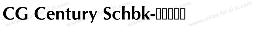 CG Century Schbk字体转换